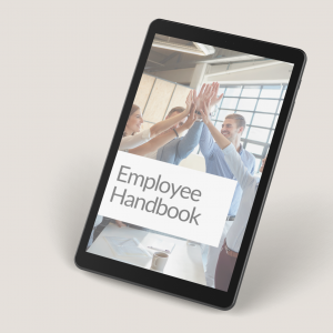 Editable Employee Handbook Template – customizable HR policy manual for small businesses, instant digital download